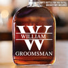 Cheers To The Best Man Crew - Couple Personalized Custom Whiskey Bottle - Gift For Husband Wife, Anniversary