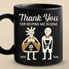 Thank You For Helping Me Bloom - Couple Personalized Custom Black Mug - Gift For Husband Wife, Anniversary