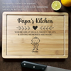 Where Food Meets Family - Family Personalized Custom Engraved Wooden Cutting Board - Father's Day, Gift For Dad, Grandpa
