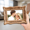Custom Photo 2-Layered Wooden Plaque - Personalized Anniversary Wedding Gifts For Husband And Wife, Him And Her - You And Me