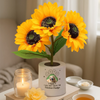Custom Photo Sunflower Lamp Night Light - Personalized Pet Memorial Gifts For Dogs, Cats - I Will Meet You At The Rainbow Bridge