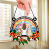 Custom Window Hanging Suncatcher Ornament - Personalized Pet Memorial Gifts For Dogs, Cats - Until We Meet Again At The Rainbow Bridge