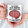 Custom Mug - Personalized Anniversary Wedding Gifts For Husband And Wife, Him And Her - My Mind Is Basically Your Fan Club