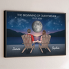 Custom Horizontal Poster - Personalized Anniversary Wedding Gifts For Husband And Wife, Him And Her - The Beginning Of Our Forever