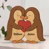Penguin Shaped Wooden Art Puzzle - Personalized Anniversary Wedding Gifts For Husband And Wife, Him And Her - We Are Together, Couple Birthday Gifts For Him And Her
