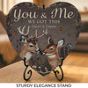 For The Moments That Make Your Love Unique - Couple Personalized Custom Heart Shaped Stone With Stand - Gift For Husband Wife, Anniversary