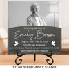 Custom Photo In Remembrance Of A Life Of Grace - Memorial Personalized Custom Square Shaped Memorial Stone - Sympathy Gift For Family Members