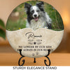 Custom Photo Your Paw Prints Are Forever Etched On My Soul - Memorial Personalized Custom Round Shaped Stone With Stand - Sympathy Gift For Pet Owners, Pet Lovers