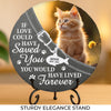 Custom Photo A Loyal Friend, A Gentle Spirit - Memorial Personalized Custom Round Shaped Stone With Stand - Sympathy Gift For Pet Owners, Pet Lovers