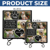 Custom Photo Honoring Memories That Keep Us Close - Memorial Personalized Custom Square Shaped Stone With Stand - Sympathy Gift For Pet Owners, Pet Lovers