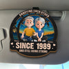 Custom Car Visor Clip - Personalized Anniversary Wedding Gifts For Husband And Wife, Him And Her - Old But Gold, Weird But Together