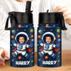 Custom Photo 3D Inflated Effect Printed Kids Water Bottle - Personalized Back To School Gifts For Kids - Dreams Launch Beyond The Stars