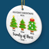 Custom Ceramic Ornament - Personalized Christmas Birthday Gifts For Mom, Dad, Kids - First Christmas With Our Little One