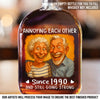 Custom Photo Funny Caricature Whiskey Bottle - Personalized Anniversary Wedding Gifts For Husband And Wife, Him And Her - Oldie But Goodie Duo