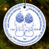 Custom Ceramic Ornament - Personalized Best Friend Christmas Birthday Gifts For Women, Besties, Sisters, BFF - Our Friendship Is Endless