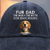 Custom Photo You Call It Spoiled, I Call It Loved - Dog & Cat Personalized Custom Vintage Washed Denim Baseball Cap - Father's Day, Gift For Dad, Pet Owners, Pet Lovers