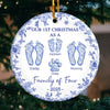 Custom Ceramic Ornament - Personalized Christmas Birthday Gifts For Mom, Dad, Kids - Love Wrapped In Christmas Joy