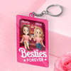 Custom Shaped Acrylic Keychain - Personalized Best Friend Birthday Gifts For Women, Besties, Sisters, BFF - Partners In Crime