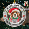 Custom Photo Metal Ornament - Personalized Christmas Birthday Gifts For Dog Cat Lovers, Dog Dad And Mom, Cat Owners - Furever Family