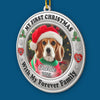 Custom Photo Metal Ornament - Personalized Christmas Birthday Gifts For Dog Cat Lovers, Dog Dad And Mom, Cat Owners - Furever Family