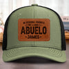 Sombrero Con Parche De Cuero Con Forma Personalizada - Regalos De Cumpleaños Personalizados Para Papá, Abuelo - Abuelo Cariñoso Siempre A Tu Lado