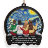 Custom Wood Ornament - Personalized Best Friend Christmas Birthday Gifts For Women, Besties, Sisters, BFF - Friends Until The Stars Fade