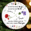 Custom Ceramic Ornament - Personalized Best Friend Christmas Birthday Gifts For Women, Besties, Sisters, BFF - Different Paths, Same Bond