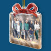 Custom Photo Acrylic Ornament - Personalized Christmas Birthday Gifts For Mom, Dad, Kids - Golden Nights, Family Lights