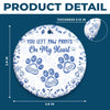 Custom Ceramic Ornament - Personalized Christmas Memorial Sympathy Gifts For Dogs, Cats - Paw Prints Etched In Love