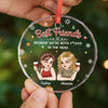 Custom Circle Glass Ornament - Personalized Best Friend Birthday Gifts For Women, Besties, Sisters, BFF - Forever Better Together
