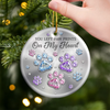 Custom Ceramic Ornament - Personalized Pet Christmas Memorial Sympathy Gifts For Dogs, Cats - Paws Of Love