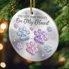 Custom Ceramic Ornament - Personalized Pet Christmas Memorial Sympathy Gifts For Dogs, Cats - Paws Of Love