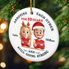 Custom Ceramic Ornament - Personalized Anniversary Christmas Wedding Gifts For Husband And Wife, Him And Her - A Love Story With Punchlines