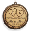 Custom Wood Ornament - Personalized Anniversary Christmas Wedding Gifts For Husband And Wife, Him And Her - Mr And Mrs Forevermore