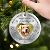 Custom Photo Ceramic Ornament - Personalized Pet Christmas Memorial Sympathy Gifts For Dogs, Cats - My Angel With Paws