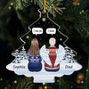 Custom Acrylic Ornament - Personalized Christmas Memorial Sympathy Gifts For Loss Of Mom, Dad - Loved Beyond Words, Missed Beyond Measure