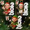 Custom Photo Acrylic Ornament - Personalized Christmas Birthday Gifts For Mom, Dad, Kids - Catch Me Jingling All The Way