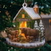 Custom Wood Ornament - Personalized Christmas Birthday Gifts For Women, Men - Cow Farm