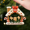 Custom Long Distance Acrylic Ornament - Personalized Christmas Birthday Gifts For Mom, Dad, Kids - Always Together, No Matter Where