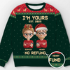 Custom Unisex Ugly Sweatshirt - Personalized Anniversary Christmas Wedding Gifts For Husband And Wife, Him And Her - Forever Festive, Forever Us