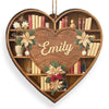 Custom Wood Ornament - Personalized Christmas Bookish Gifts For Book Lovers, Bookworms, Readers - The Shelf Life Of Love