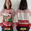Custom Unisex Ugly Sweatshirt - Personalized Christmas Birthday Gifts For Dog Lovers, Dog Dad And Mom - Santa Paws Is Coming To Town