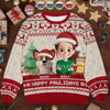 Custom Unisex Ugly Sweatshirt - Personalized Christmas Birthday Gifts For Dog Lovers, Dog Dad And Mom - Santa Paws Is Coming To Town
