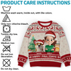 Custom Unisex Ugly Sweatshirt - Personalized Christmas Birthday Gifts For Dog Lovers, Dog Dad And Mom - Santa Paws Is Coming To Town