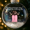 Custom Snow-Filled Ball Ornament - Personalized Christmas Best Friend Birthday Gifts For Women, Besties, Sisters, BFF - Friends Grow Wild And Free