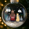 Custom Snow-Filled Ball Ornament - Personalized Pet Christmas Memorial Sympathy Gifts For Dogs - Forever Loved, Never Forgotten Friend