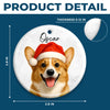 Custom Photo Ceramic Ornament - Personalized - Christmas Birthday Gifts For Dog Cat Lovers, Dog Dad And Mom, Cat Owners - Happy Howlidays