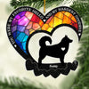 Custom Acrylic Ornament - Personalized Christmas Memorial Sympathy Gifts For Dogs - A Piece Of My Heart Forever