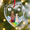 Custom Heart Glass Ornament - Personalized Pet Christmas Memorial Sympathy Gifts For Dogs, Cats - In Loving Memory Of You
