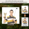 Custom Photo Acrylic Ornament - Personalized Christmas Birthday Golf Gifts For Men, Women - Walking Fairways Building Memories